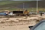 سیلاب محور دلگان به زهکَلوت را مسدود کرد