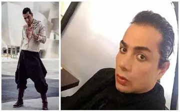 استایل زنانه ایمان اشراقی در مراسم ختم مادرش