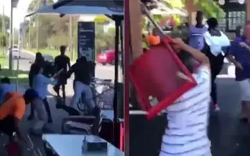 درگیری شدید مشتریان آفریقایی با ویتنامی در رستوران! +فیلم