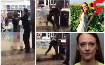 حرکت زشت افسر پلیس آمریکا با زن جوان+فیلم