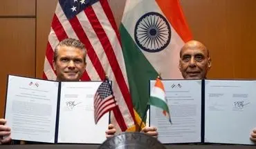 وزیر جنگ آمریکا از توافق ۱۰ ساله دفاعی با هند خبر داد