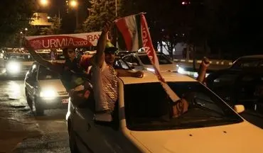شادی خطرناک مردم ارومیه پس از برد تیم والیبال