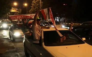 شادی خطرناک مردم ارومیه پس از برد تیم والیبال