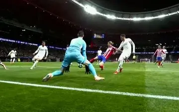 گل اول اتلتیکومادرید به رئال مادرید + ویدئو