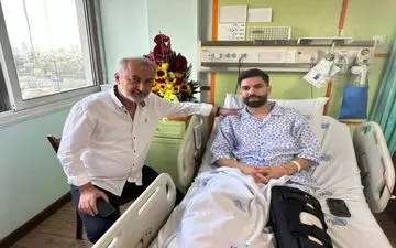 عیادت درویش از ستاره مصدوم پرسپولیس