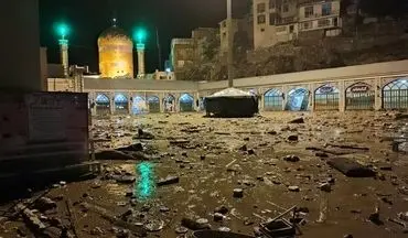 عکس| جاری شدن سیلاب و رانش زمین در امام‌زاده داوود (ع) 
