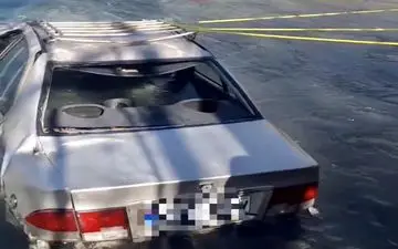 بیرون کشیدن سمند غرق شده از زاینده رود | فیلم