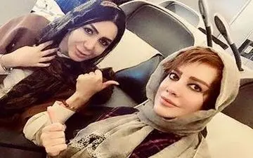 تیپ و ظاهر شراره رخام و فرناز امینی در راه برگشت به ایران