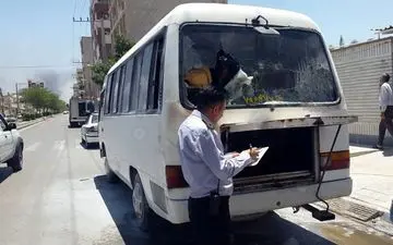 آتش سوزی وحشتناک در سرویس مدرسه اهواز / بچه ها شوکه شدند! + عکس ها