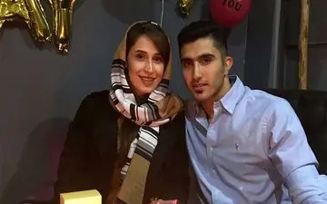 زوج والیبالیست ایرانی  در جشن