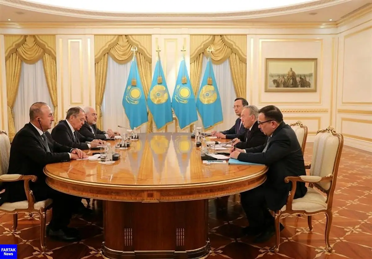  دیدار وزیران خارجه ایران، روسیه و ترکیه با رئیس‌جمهور قزاقستان