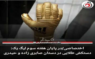 دستکش طلایی در دستان صابری زاده و حیدری