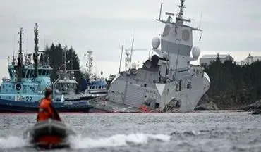 برخورد نفتکش با ناو جنگی در نروژ + فیلم 