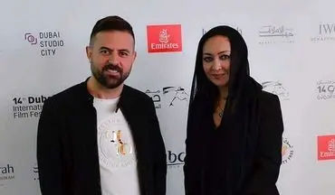 تیپ نیکی کریمی به همراه آقای بازیگر در جشنواره دوبی! + عکس