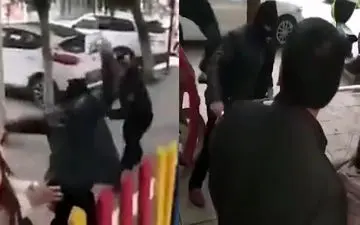 کتک خوردن بازیگر حین اجرای نقش در خیابان! + فیلم 