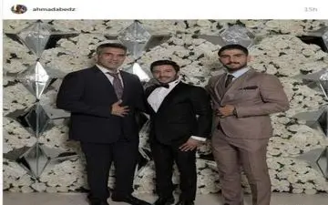 احمدرضا عابدزاده در کنار داماد و پسرش