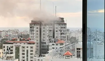 برج فلسطین در نوار غزه بمباران شد/ ابوعبیده: تل‌آویو منتظر پاسخ باشد