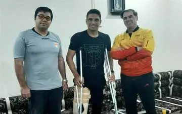  آذری به عیادت کاپیتان فولاد رفت