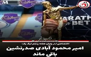 امیر محمود آبادی صدرنشین باقی ماند 