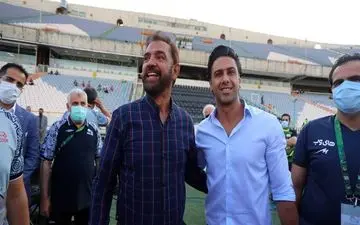 حاشیه بازی استقلال و تراکتور|خوش و بش کریمی و مجیدی/ توصیه های سرمربی تراکتور به اخباری