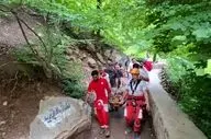 تلاش 7 ساعته نجاتگران؛ مسافر مشهدی از سقوط مرگبار در آبشار شیرآباد نجات یافت