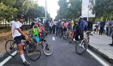 نخستین مسیر دوچرخه سواری در کرمانشاه افتتاح شد