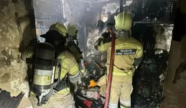 آتش‌سوزی بزرگ در شهرک راه‌آهن | مجتمع ۵۴ واحدی درگیر حادثه