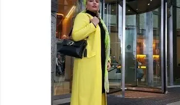 پوشش زرد و متفاوت بازیگر زن ایرانی در روسیه (عکس)