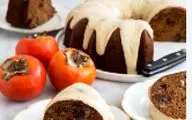 طرز تهیه کیک خرمالو| مناسب فصل پاییز