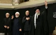 تصاویر ورود و حضور رهبر انقلاب در حسینیه امام خمینی(ره) در مراسم عزاداری شب عاشورای حسینی