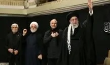 تصاویر ورود و حضور رهبر انقلاب در حسینیه امام خمینی(ره) در مراسم عزاداری شب عاشورای حسینی
