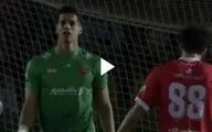 سیو تماشایی نیازمند که مانع گلزنی فولاد شد + ویدئو
