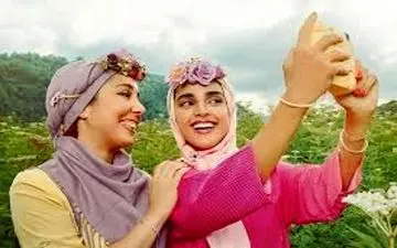 لو رفتن عکس الهه حصاری در لباس خواب خرگوشی 