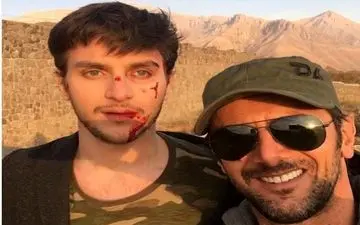 بازی امین حیایی و پسرش در یک فیلم