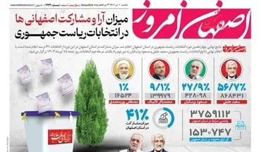 روزنامه های یکشنبه 10 تیر ماه 1403