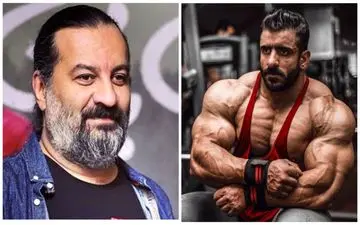 رقابت جدی مهراب قاسم خانی و هادی چوپان/ آقای طنز پرداز اسطوره بدنسازی را به چالش کشید! + عکس و فیلم