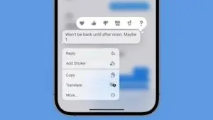 واکنش با استکیر در iMessage iOS 17.2