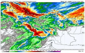 تداوم فعالیت سامانه بارشی در کشور/ بارش برف و باران در ۸ استان تشدید میشود