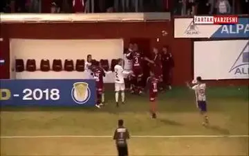 کتک کاری شدید در لیگ دسته دو برزیل 