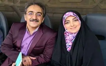 شوخی عجیب ستاره سادات قطبی با سیبیل همسرش !! + عکس