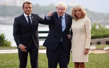  ذوق‌زدگی بوریس جانسون از دیدن امانوئل مکرون