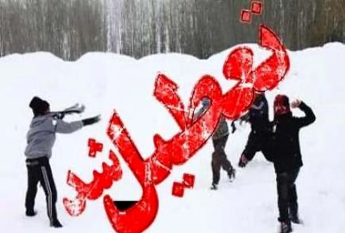   برخی از مدارس استان سمنان به دلیل بارش برف تعطیل شد