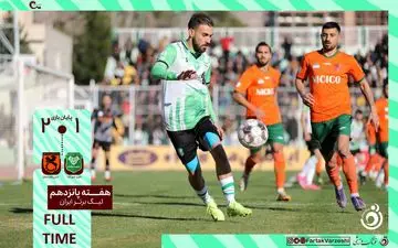 خلاصه بازی خیبر خرم آباد 1 - مس رفسنجان 2 + ویدئو