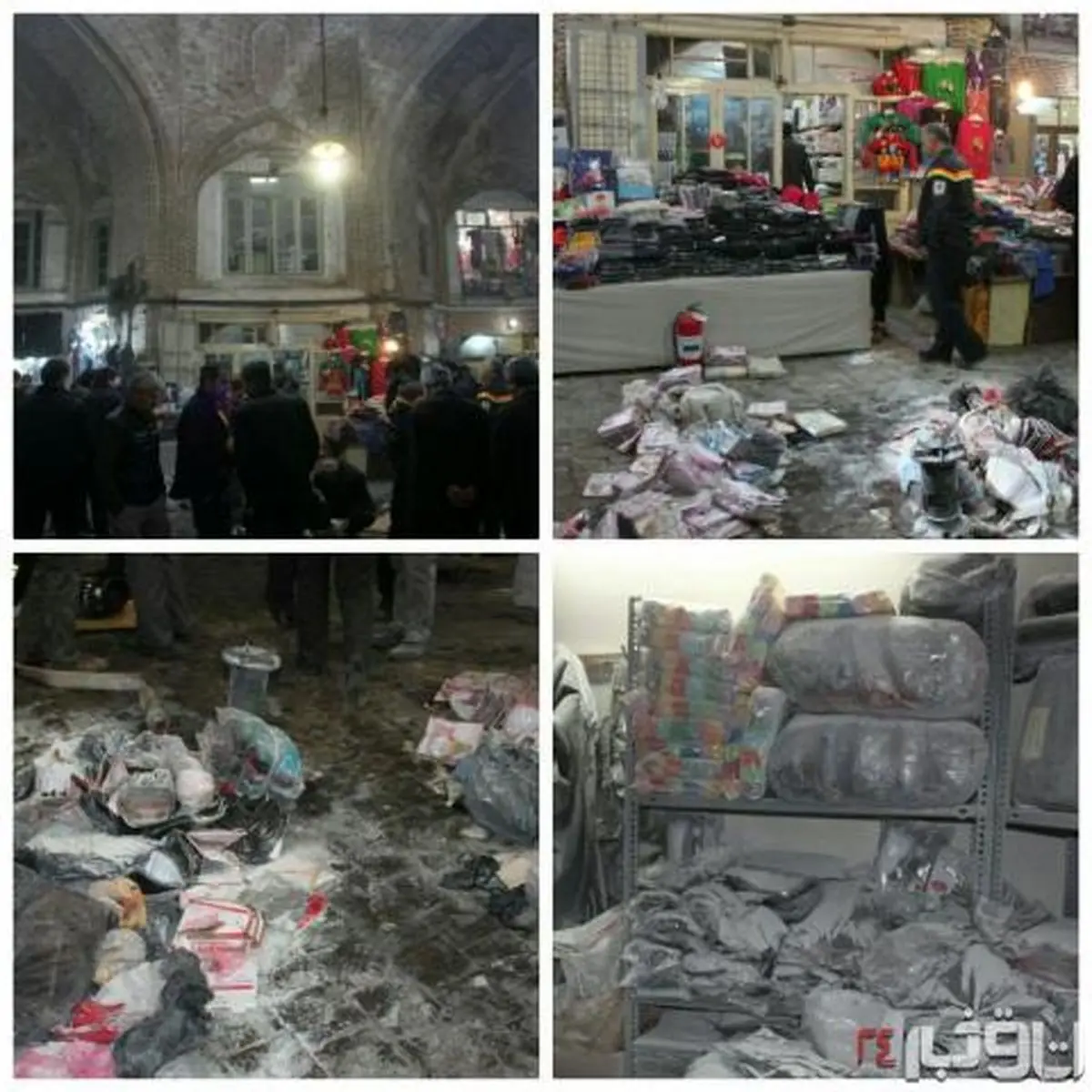 بازار تاریخی تبریز آتش گرفت + عکس