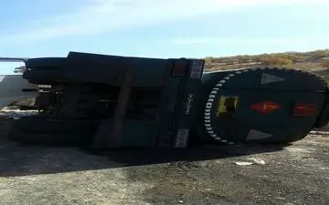 کشته شدن یک نفر  به علت  واژگونی تریلر محور کرمانشاه_اسلام آبادغرب