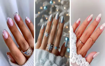  شیک و خاص باشید: طرح‌های ناخن زیبا و خلاقانه با تم برفی