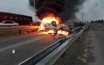 
3 نفر در محور رفسنجان_کرمان در آتش سوختند