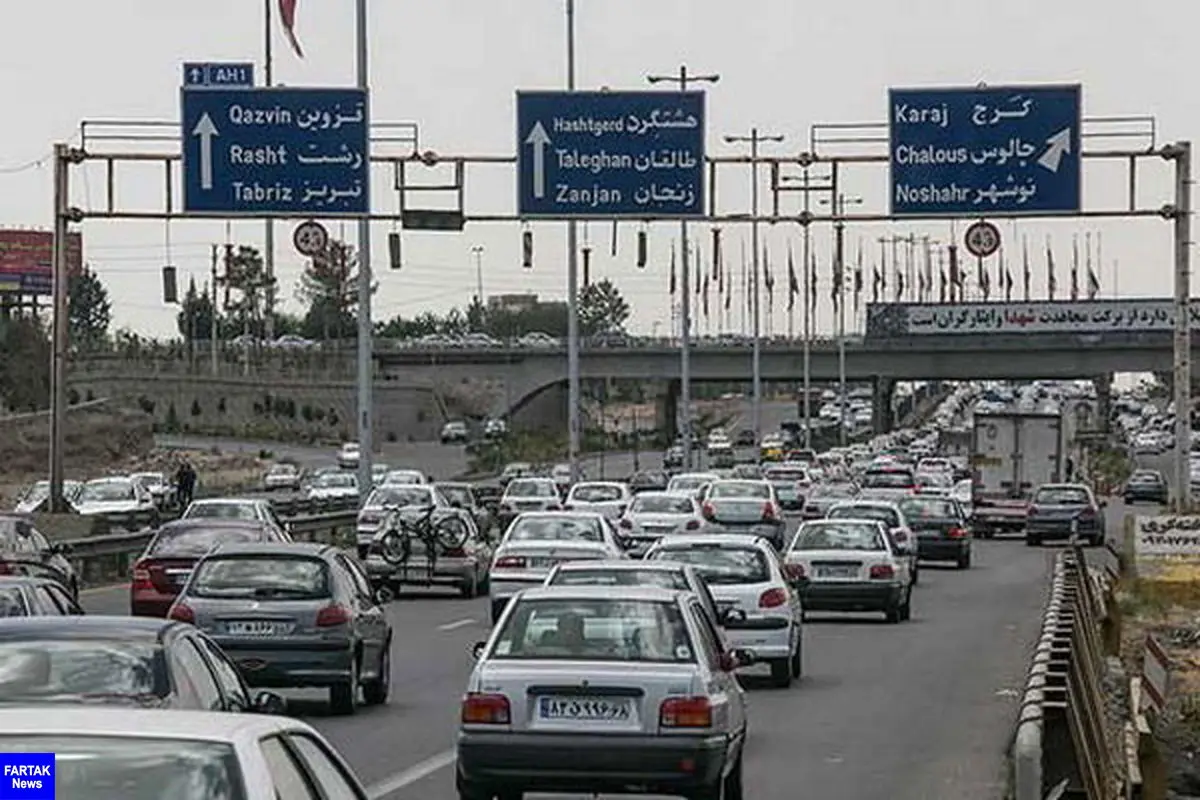 ترافیکی نیمه سنگین در آزاد راه کرج - قزوین 