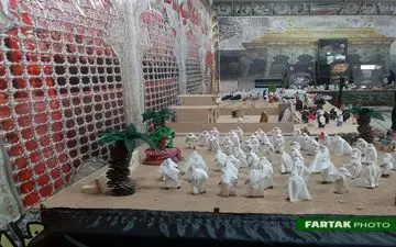 گزارش تصویری آیین افتتاح نمایشگاه تجسمی "از غدیر تا شام" با طراحی و اجرای حاج یزدان لعلی