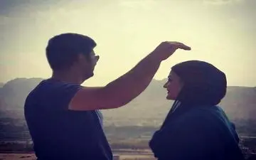تصویری از لیلا ایرانی به همراه همسرش (عکس)